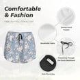 thumbnail image 6 of Picia Lily Flower Pattern Women's 2 in 1 Athletic Running Shorts High Waisted Workout Casual Gym Sweat Shorts with Comfy Liner Zipper Pockets-XX-Large, 6 of 9