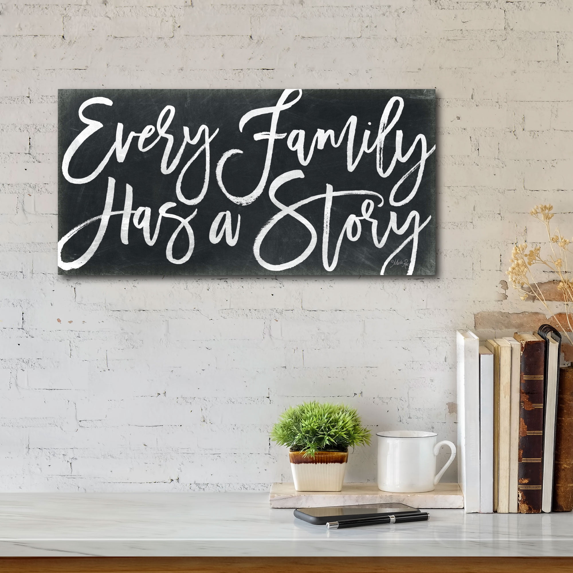 Courtside Market Every family has a story 12"x24" Gallery-Wrapped Canvas Wall Art