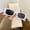 White, variant on Retro Concave Sunglasses for Women and Men, UV Protection, Sporty Small Box Leopard Print Design, Resin Lenses