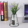 thumbnail image 3 of Creative Shapes Black Metal Flower Vase Frame Plant Holder Cafe Home Decor (C), 3 of 5