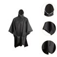 thumbnail image 4 of impermeable con capucha, chaqueta reutilizable para senderismo, viajes, ciclismo, actividades al libre, adultos Negro, 4 of 8