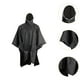 thumbnail image 4 of Poncho de lluvia con capucha, impermeable, portátil, resistente al agua, 3 en 1, largo Negro, 4 of 8