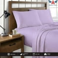thumbnail image 2 of Pure Giza Cotton Short-Queen Size Bed Sheets Set- 300-TC Bedding – Short-Queen Size Bed, 18" Inch Deep Pocket 300TC Short-Queen Sheets - Lilac, 2 of 7