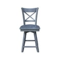 thumbnail image 3 of Charlotte Counter Height Wood Stool with 24 in H Swivel Seat in Heather Gray, 3 of 12
