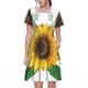 thumbnail image 1 of Disketp Sunflowers (2) para Vestido de Manga Corta para Mujeres, Vestidos de Verano para Mujeres, Casual y Holgado para la Playa, 1 of 6