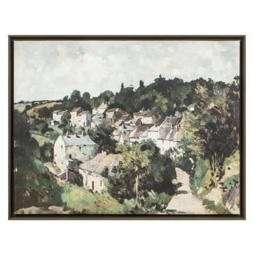 My Texas House Village Visit Framed Wall Art 36x28