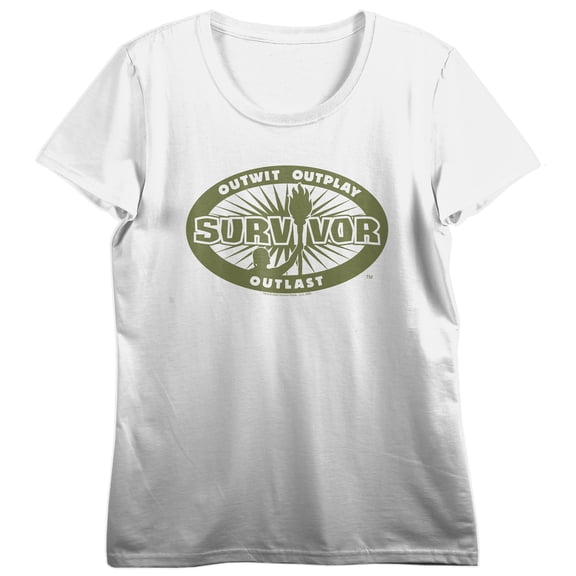 Survivor Outwit Outplay Outlast Women's White Short Sleeve Tee -Small