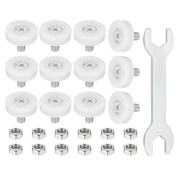 Uxcell Drawer Rollers Wheel Cabinet Positioning Sliding with Screw Wrench for Document Drawers DIY 0.87"