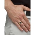 thumbnail image 3 of PalmBeach Jewelry Men's Emerald-Cut Genuine Garnet or Black Onyx, or Created Blue Sapphire and Diamond Accent Ring in 10k Gold, 3 of 6