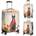 thumbnail image 2 of Happy Thanksgiving Doberman Pinscher with Turkey Pumpkins Autumn Vibes Travel Luggage Cover Doberman Dog Lover Gifts Suitcase Dust Protective Decor - 12018, 2 of 5