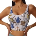 thumbnail image 2 of Lsque Antique Vintage Teapot Coffee Grinder Printed Women'S Sports Bra, Compression, Moisture Wicking, High-Impact Sports Bra For Women,Supportive sports bra-Small, 2 of 9