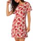 thumbnail image 2 of Fotbe Cute Strawberry Bata de Dormir para Mujer con Estampado, Camisón de Algodón de Manga Corta, Ropa de Dormir Casual, 2 of 6