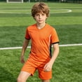 thumbnail image 2 of WAYUTE Boys Children's Football Uniform Set Quick Drying Sports Soccer Shirt for Kids Stretchy Short Sleeve Suit Casual Clothes Sets, 2 of 6