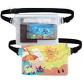 thumbnail image 1 of Paquete de 2 bolsas impermeables para pantalla táctil, bolsa seca con correa ajustable, mantiene secos el teléfono móvil y objetos de valor, accesorios de playa, 1 of 5