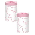 thumbnail image 1 of Oleegame 2PC Small Trash Bags Drawstring ，small Bathroom Garbage Bags， 120 Counts Trash Can Liners For Bathroom Kitchen ，White Rabbit Print 4 Gallon Small Trash Can Liners Pink, 1 of 4