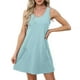 thumbnail image 1 of Vestido sin mangas con cuello en V para mujer, estilo informal y holgado con bolsillos, tejido de poliéster, tallas S-XXL, para playa/fiesta, 1 of 5