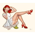 thumbnail image 3 of Hitte, Patrick 23x20 Black Modern Framed Museum Art Print Titled - Cathy au telephone, 3 of 5
