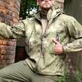 thumbnail image 2 of IROINNID Men's Hoodie Storm Jacket Long Sleeve Camoflage Casual Warm Fleece Waterproof Soft Outdoor Jacket, 2 of 9
