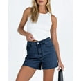 thumbnail image 5 of Sherrylily High Waisted Women’s Jean Shorts Straight Leg Raw Hem Retro Denim Summer Hot Pants with Pockets, 5 of 6