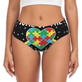 thumbnail image 1 of Fotbe I Love With Autism Calzones Estampados para Mujer – Ropa Interior de Algodón, Cómoda, Suave y Elástica-X-Large, 1 of 6