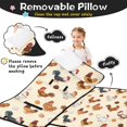 thumbnail image 3 of Rooster and Egg Cream Pattern Teens Toddler Nap Mat with Pillow, Sleeping Mat Bag for Preschool Daycare 60"x20", 3 of 6