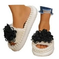 thumbnail image 3 of KANG Cozy Floral Slippers Comfortable Open Toe Fuzzy Home Slippers For Warmth And Relaxation, 3 of 9