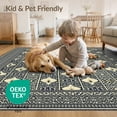 thumbnail image 4 of ODIKA Aesthetic Trellis Lattice Grid Interlocking Quatrefoil Bathroom for Queen Size Bedroom, Under Bed, Master Suite, Foldable Easy Care, 4 of 7