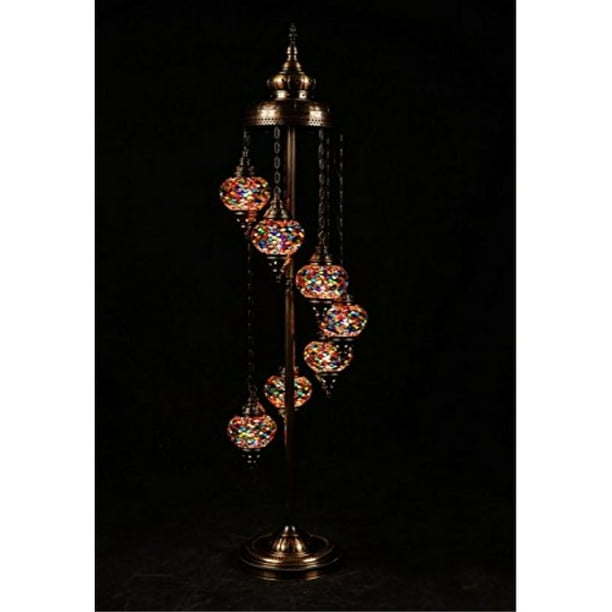 7 Turkish Mosaic Floor Lamp Handmade Glass Lighting Ottoman Moroccan Com 7 Turkish Mosaic Floor Lamp, Mosaic Floor Lamp