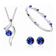 thumbnail image 1 of Conjunto de Joyas Malubero collar aretes Pulsera color Plata Piedras azul, 1 of 3