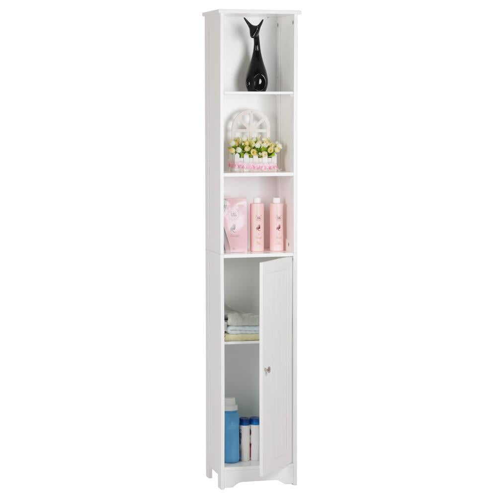 Corner Slim Bathroom Shelf Rack Cabinet Cupboard Bedroom Storage Unit Stand 