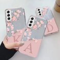 thumbnail image 2 of Funda trasera para Samsung Galaxy S22 S 22 Plus S22 Ultra S22 +, carcasa suave y delgada de lujo con letras de A-Z, transparente, parachoques, 2 of 5