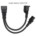thumbnail image 4 of Cable de alimentación IEC320 C20 a IEC320 C13 5 15R Cable divisor Y de alimentación 1 en 2 para Monitor, PC, escáner de impresora de escritorio, 4 of 8