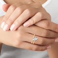 thumbnail image 5 of Kloe - Twist Band Solitare Moval Moissanite Lab-Diamond Engagement Ring, 5 of 5
