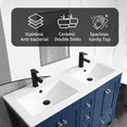 thumbnail image 6 of Eclife 48" Freestanding Bathroom Vanity Set with Resin Double Sink Top, PU Paint, Water Saving Faucet, Navy Blue, 6 of 8