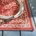 thumbnail image 4 of SAFAVIEH Beach House Janine Medallion Indoor/Outdoor Runner Rug, Red/Creme, 2'2" x 6', 4 of 7