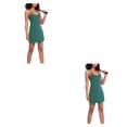 thumbnail image 1 of Minnieouse Vestidos atléticos para mujer Traje de baile deportivo Vestido de tenis de golf de secado rápido Verde L 2Conjunto, 1 of 6
