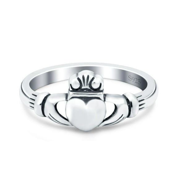 Claddagh Promise Ring 925 Sterling Silver Ring Size 4
