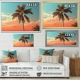 thumbnail image 4 of Designart "Sunset'S Palm Tree" Palms & Palm Trees Floater Framed Wall Decor, 4 of 5