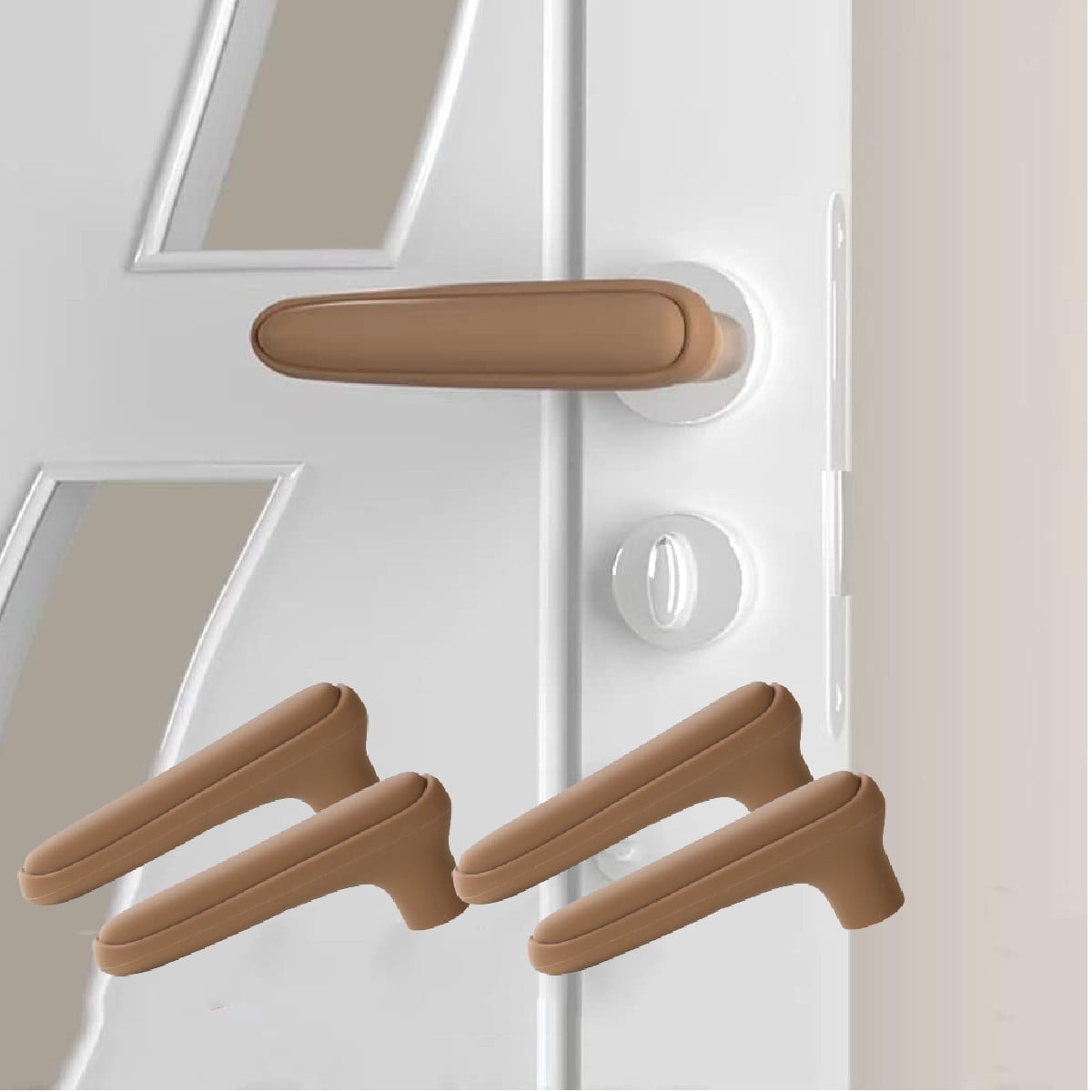4 Pack Door Handle Covers, Trianu AntiScald Door Handle Protector Door