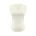 thumbnail image 5 of Nrmvnmi Women's Ribbed Slim Fitted Tank Tops 2024 V Neck Curved Hem Sleeveless Shirts Casual Summer For Mothers day gifts, 5 of 7