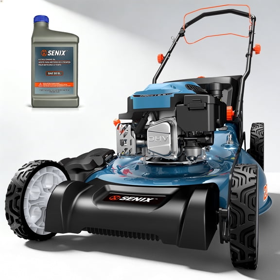 SENIX 22" 170CC Gas Self Propelled Lawn Mower ,4 -in-1 , 72L/19 Gal Bag,6-Position Height Adjustment