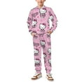 thumbnail image 2 of Hello Kitty Boys 2 Piece Tracksuit Athletic Sweatsuits Sets Hooded Sweatshirt And Jogger Sweatpants Clothing Sets for Kids, 2 of 8