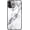 White, variant on Unique Light Thin Stylish Glossy Marbled Tempered Glass Phone Case for iPhone 14 13 12 11 8 7 6 S SE X XS XR Plus Pro Max Mini Back Cover. Cool Exquisite Dropproof Bumper(Black B,6/6S)