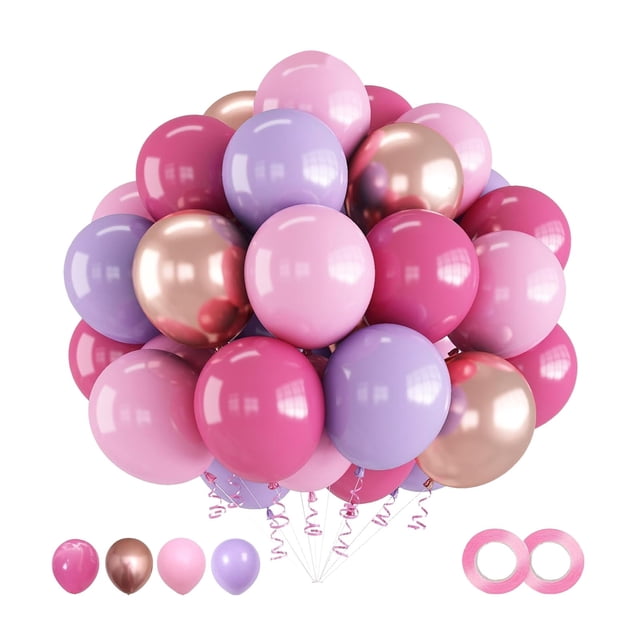 30 globos con acabado mate, colores surtidos para fiestas y eventos, compatibles con helio, ideales para decorar cumpleaños, bodas y fiestas. Incluye instrucciones para la guirnalda de globos.