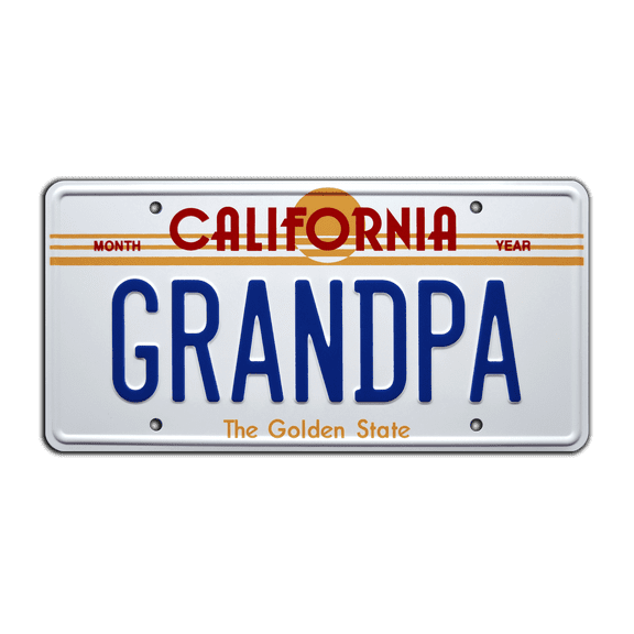 License to Drive | GRANDPA | Metal Stamped Replica Prop License Plate