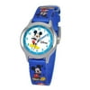 Mickey Mouse Boys'Stainless Steel Time Teacher Watch, Printed Strap