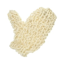 Unique Bargains 1 Pc Jute Shower Gloves Durable Exfoliating Glove for Bathroom 9.06"x7.87" Beige