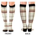 thumbnail image 4 of FORMRS Womens Knee High Socks Casual Long Thick Travel Daily Wear, 2 Pairs, Cream Plaid, 4 of 6