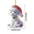 thumbnail image 2 of Dongrere Crystal Dinosaur Ornament with Santa Hat Acrylic Christmas Pendants for Christmas Tree & Car Interior Decoration, 2 of 5
