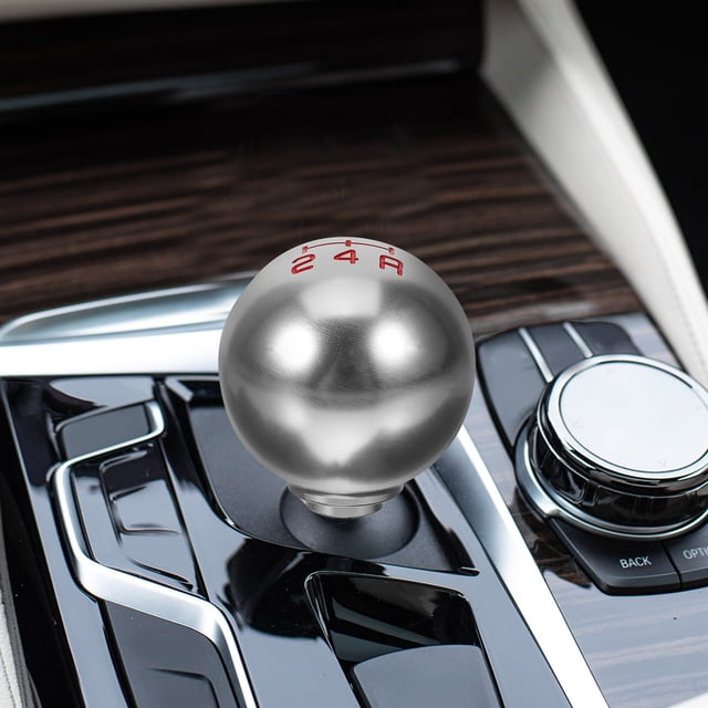 AURARMLET Shift Knob Para Auto De Acabado Plateado Con Instalación Rápida Y Resistente